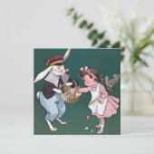 Niedlich Ostern Einladung (Stehend Vorderseite)