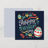 Niedlich Ostern Einladung (Vorne/Hinten)