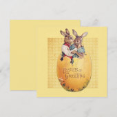 Niedlich Ostern Einladung (Vorne/Hinten)