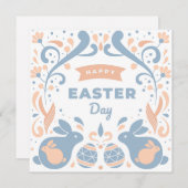 Niedlich Ostern Einladung (Vorne/Hinten)