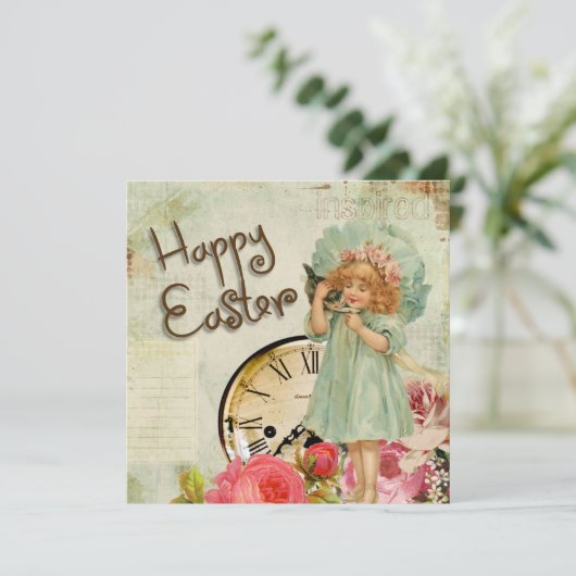 Niedlich Ostern Einladung (Stehend Vorderseite)