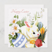 Niedlich Ostern Einladung (Vorne/Hinten)