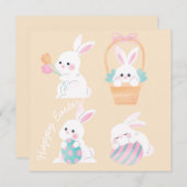 Niedlich Ostern Einladung (Vorne/Hinten)