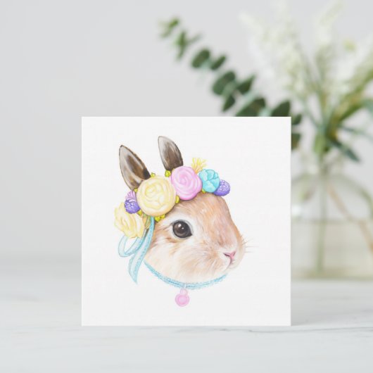 Niedlich Ostern Einladung (Stehend Vorderseite)