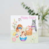 Niedlich Ostern Einladung (Stehend Vorderseite)