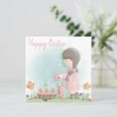 Niedlich Ostern Feiertagskarte (Stehend Vorderseite)