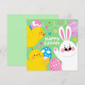 Niedlich Ostern Feiertagskarte (Vorne/Hinten)