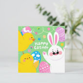 Niedlich Ostern Feiertagskarte (Stehend Vorderseite)