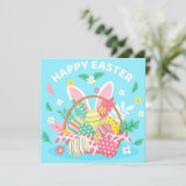 Niedlich Ostern Feiertagskarte (Stehend Vorderseite)