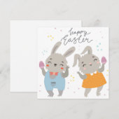 Niedlich Ostern Feiertagskarte (Vorne/Hinten)