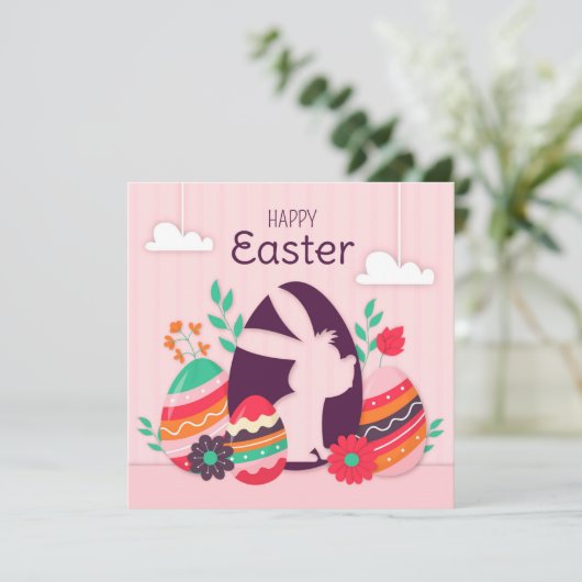 Niedlich Ostern Feiertagskarte (Stehend Vorderseite)