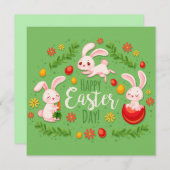 Niedlich Ostern Feiertagskarte (Vorne/Hinten)