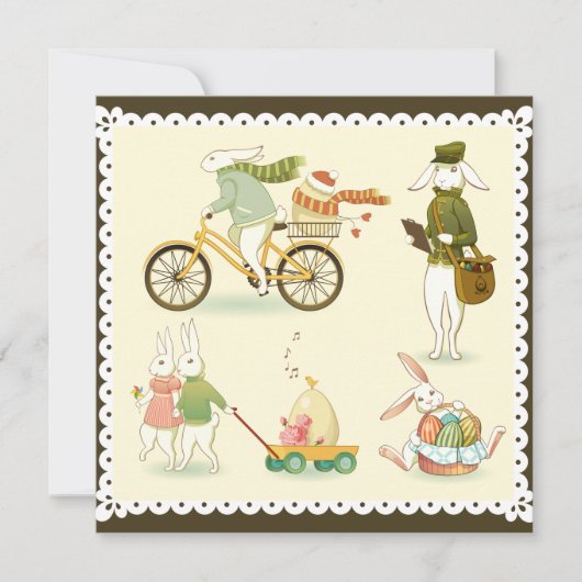 Niedlich Ostern Feiertagskarte (Vorderseite)
