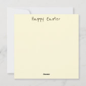 Niedlich Ostern Feiertagskarte (Rückseite)