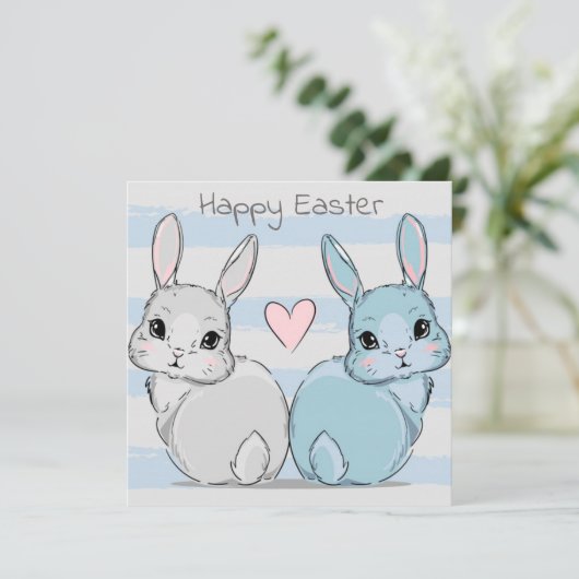 Niedlich Ostern Feiertagskarte (Stehend Vorderseite)