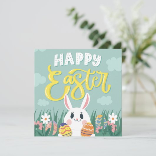 Niedlich Ostern Feiertagskarte (Stehend Vorderseite)