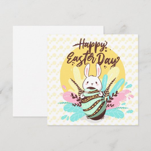 Niedlich Ostern Feiertagskarte (Vorne/Hinten)