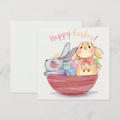 Niedlich Ostern Feiertagskarte (Vorne/Hinten)