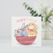Niedlich Ostern Feiertagskarte (Stehend Vorderseite)