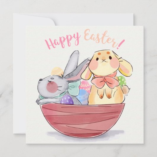 Niedlich Ostern Feiertagskarte (Vorderseite)