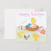 Niedlich Ostern Feiertagskarte (Vorne/Hinten)