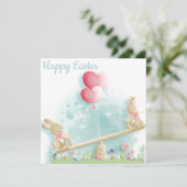 Niedlich Ostern Feiertagskarte (Stehend Vorderseite)