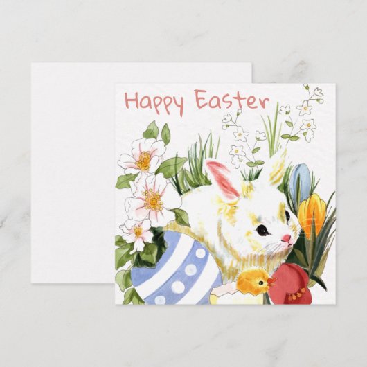 Niedlich Ostern Feiertagskarte (Vorne/Hinten)