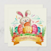 Niedlich Ostern Feiertagskarte (Vorne/Hinten)