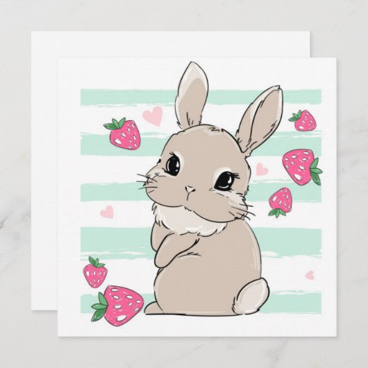 Niedlich Ostern Feiertagskarte (Vorne/Hinten)