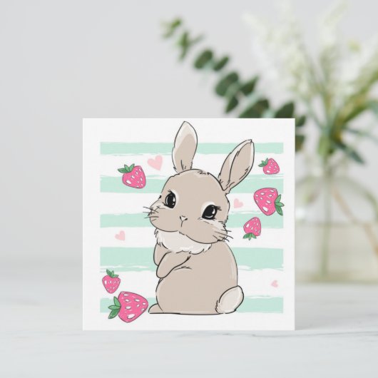 Niedlich Ostern Feiertagskarte (Stehend Vorderseite)