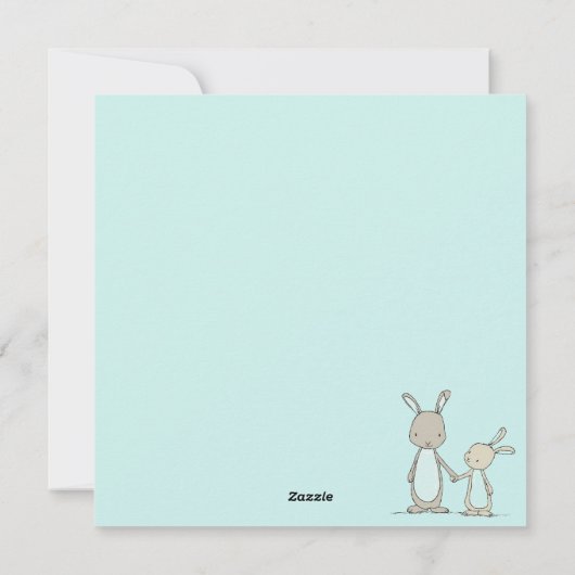 Niedlich Ostern Feiertagskarte (Rückseite)