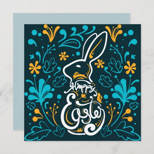 Niedlich Ostern Feiertagskarte (Vorne/Hinten)