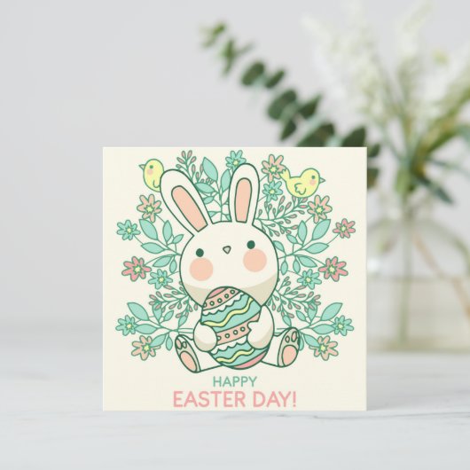 Niedlich Ostern Feiertagskarte (Stehend Vorderseite)