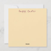 Niedlich Ostern Feiertagskarte (Rückseite)