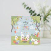 Niedlich Ostern Feiertagskarte (Stehend Vorderseite)