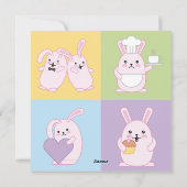 Niedlich Ostern Feiertagskarte (Rückseite)