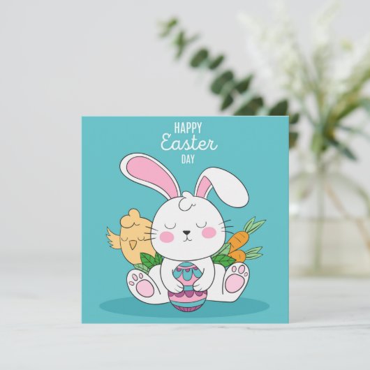 Niedlich Ostern Feiertagskarte (Stehend Vorderseite)