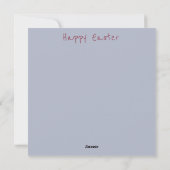 Niedlich Ostern Feiertagskarte (Rückseite)