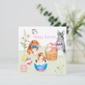 Niedlich Ostern Feiertagskarte (Stehend Vorderseite)