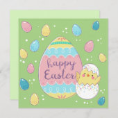 Niedlich Ostern Feiertagskarte (Vorne/Hinten)