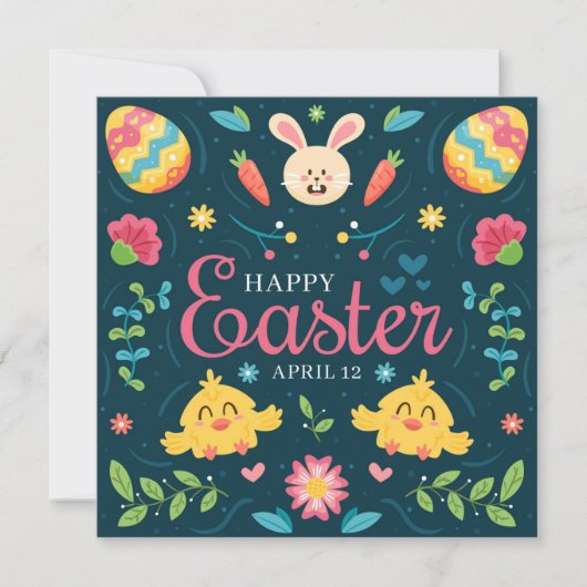 Niedlich Ostern Feiertagskarte (Vorderseite)