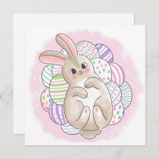 Niedlich Ostern Feiertagskarte (Vorne/Hinten)