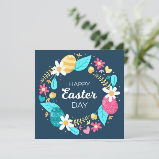 Niedlich Ostern Feiertagskarte (Stehend Vorderseite)