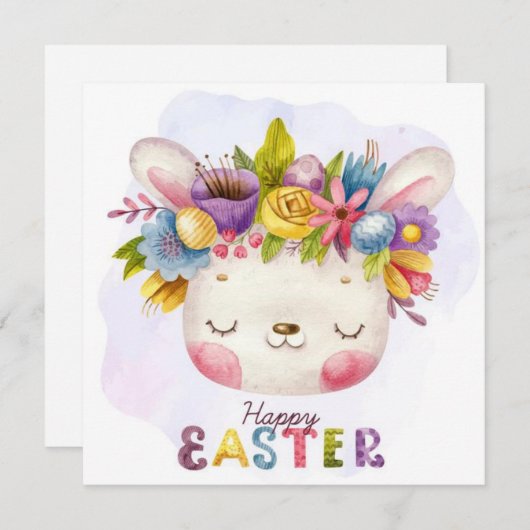 Niedlich Ostern Feiertagskarte (Vorne/Hinten)