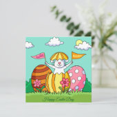 Niedlich Ostern Feiertagskarte (Stehend Vorderseite)
