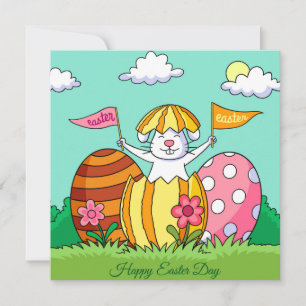 Niedlich Ostern Feiertagskarte