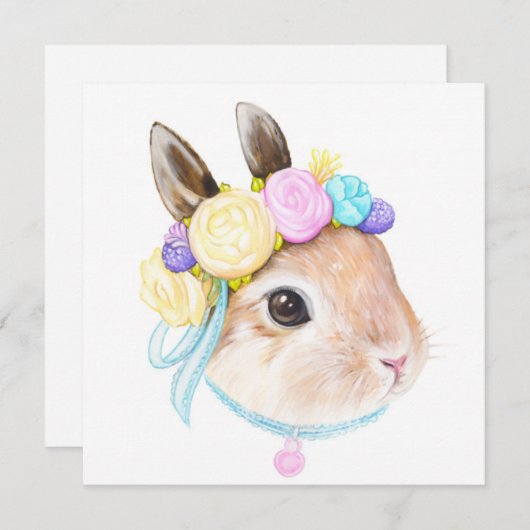 Niedlich Ostern Feiertagskarte (Vorne/Hinten)