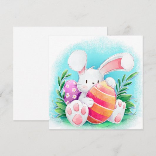 Niedlich Ostern Feiertagskarte (Vorne/Hinten)