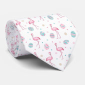 Niedlich Ostern Flamingo und gestrichene Eier Neck Krawatte (Gerollt)