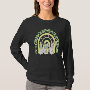 Niedlich Ostern Gnome Bunny Oars Osterrainbogen Hu T-Shirt
